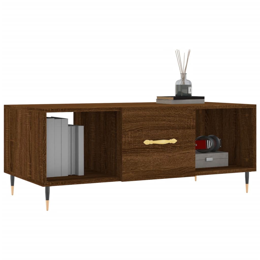 Couchtisch Braun Eichen-Optik 102x50x40 cm Holzwerkstoff - Pazzar.ch
