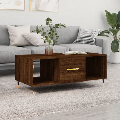 Couchtisch Braun Eichen-Optik 102x50x40 cm Holzwerkstoff - Pazzar.ch