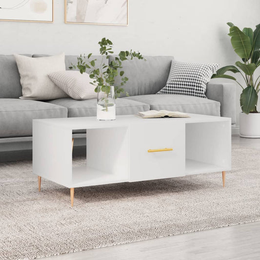 Couchtisch Weiß 102x50x40 cm Holzwerkstoff - Pazzar.ch