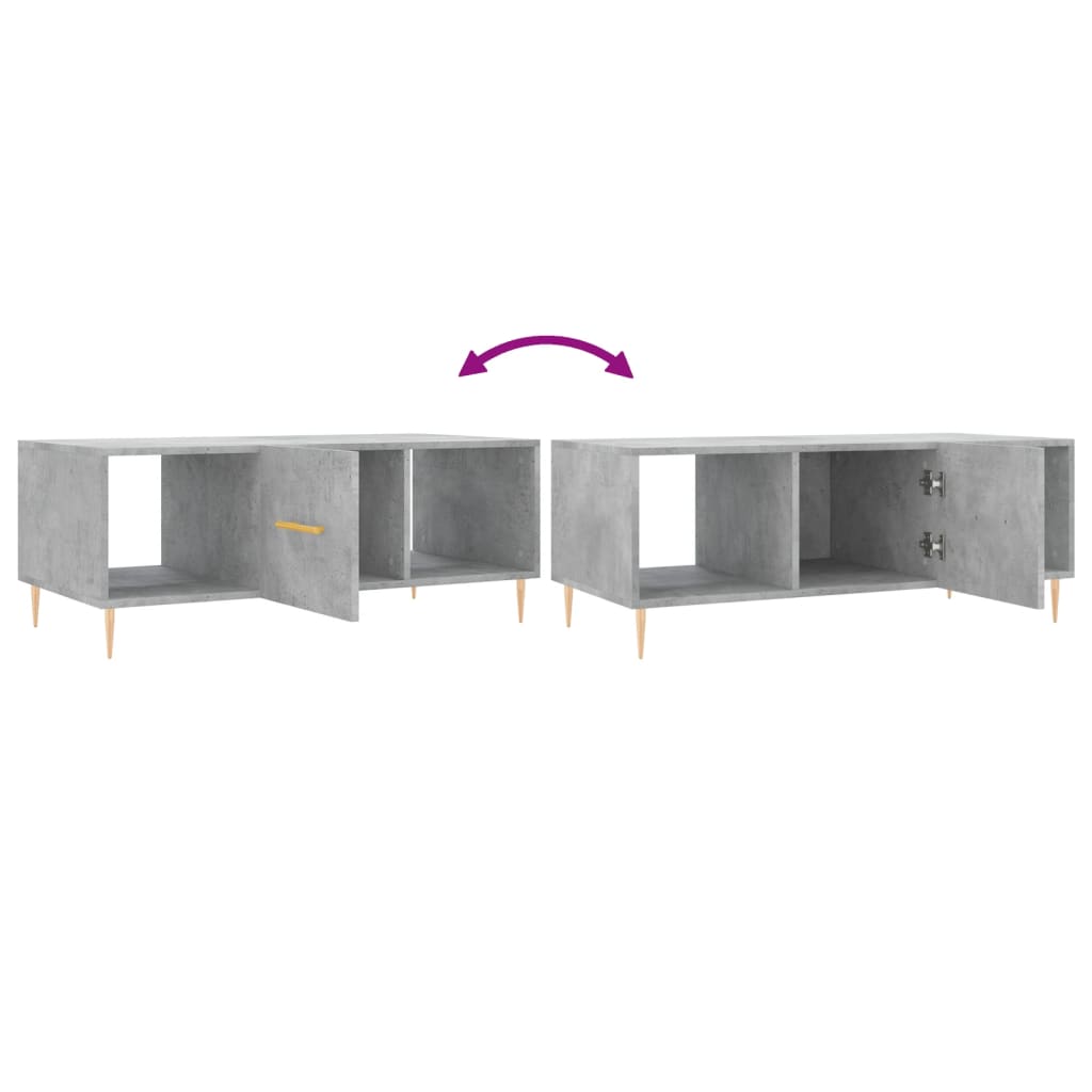 Couchtisch Betongrau 102x50x40 cm Holzwerkstoff - Pazzar.ch