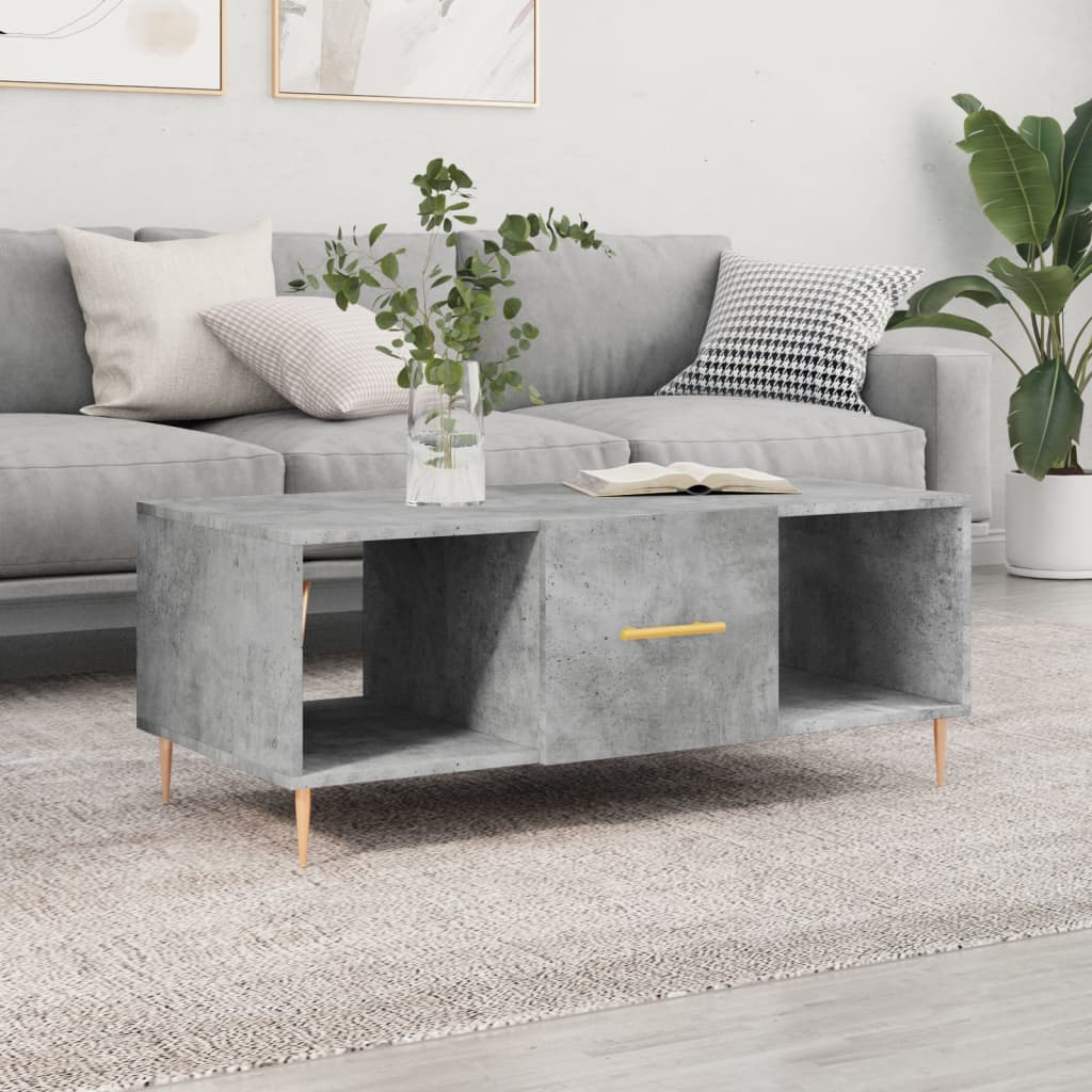 Couchtisch Betongrau 102x50x40 cm Holzwerkstoff - Pazzar.ch