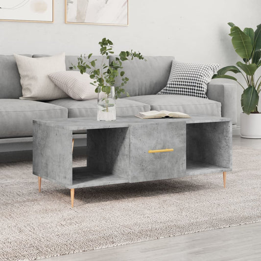 Couchtisch Betongrau 102x50x40 cm Holzwerkstoff - Pazzar.ch
