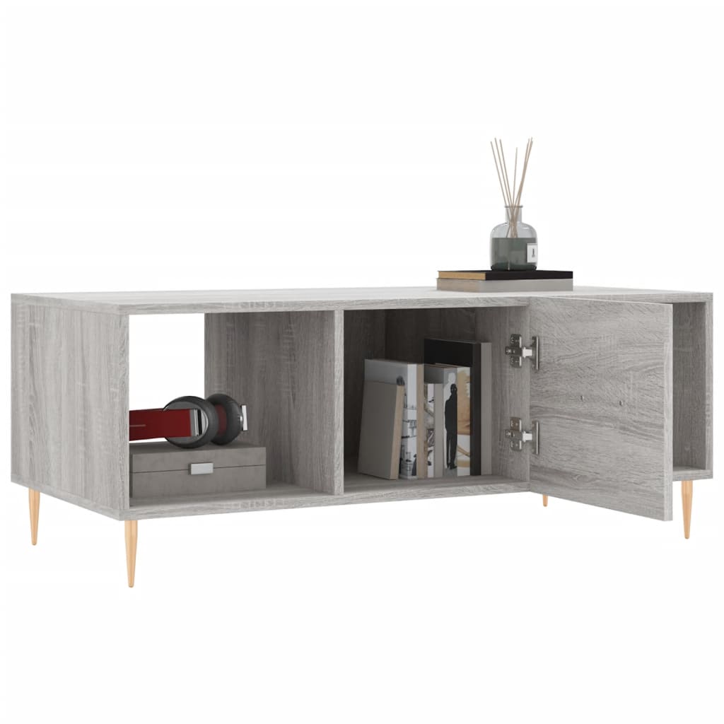 Couchtisch Grau Sonoma 102x50x40 cm Holzwerkstoff - Pazzar.ch