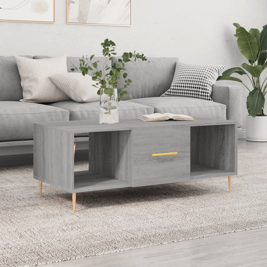 Couchtisch Grau Sonoma 102x50x40 cm Holzwerkstoff - Pazzar.ch