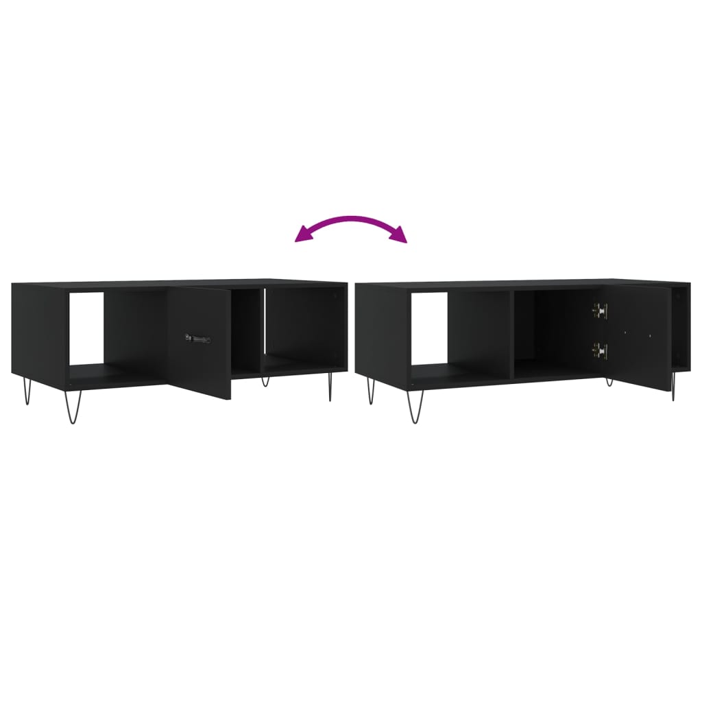 Couchtisch Schwarz 102x50x40 cm Holzwerkstoff - Pazzar.ch