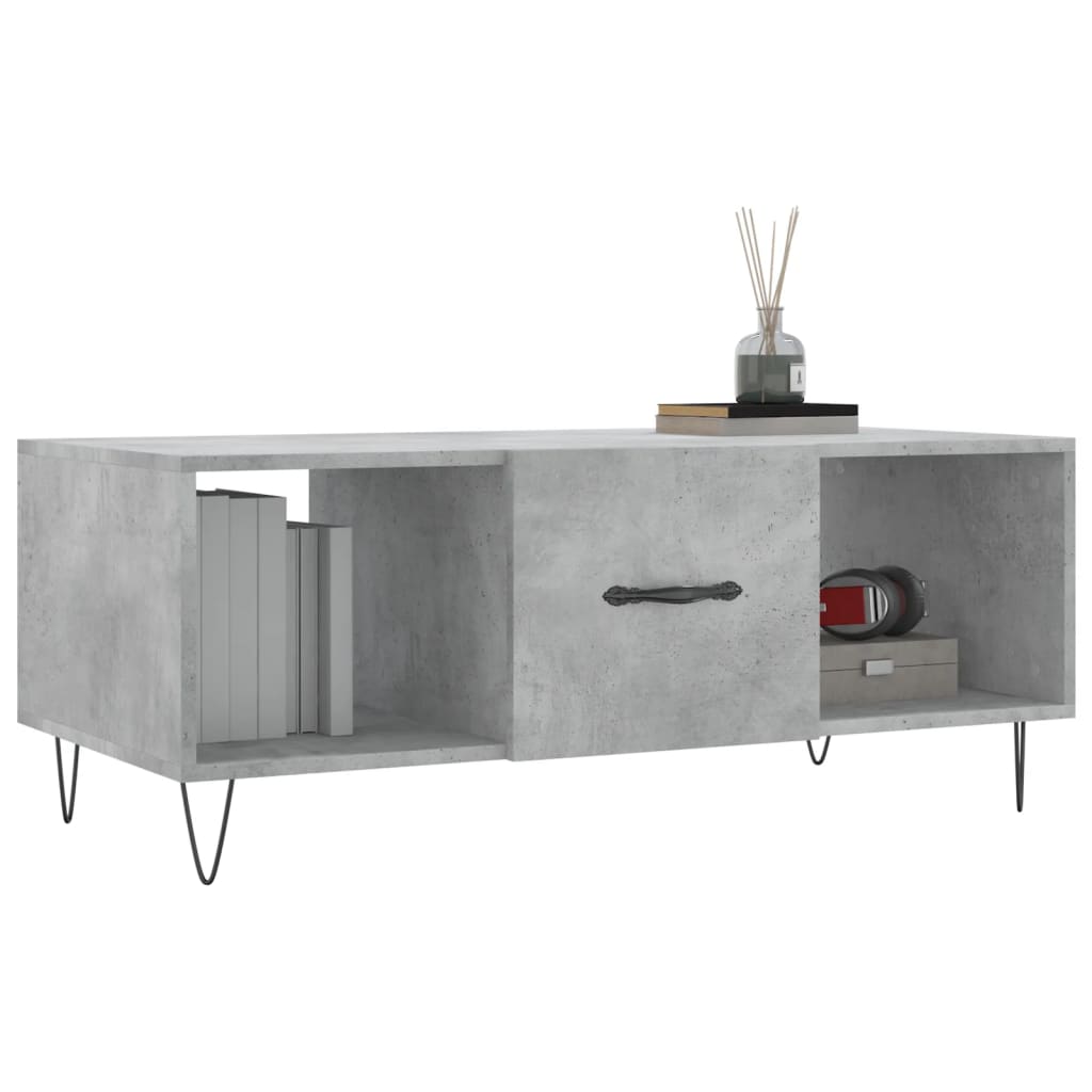 Couchtisch Betongrau 102x50x40 cm Holzwerkstoff - Pazzar.ch