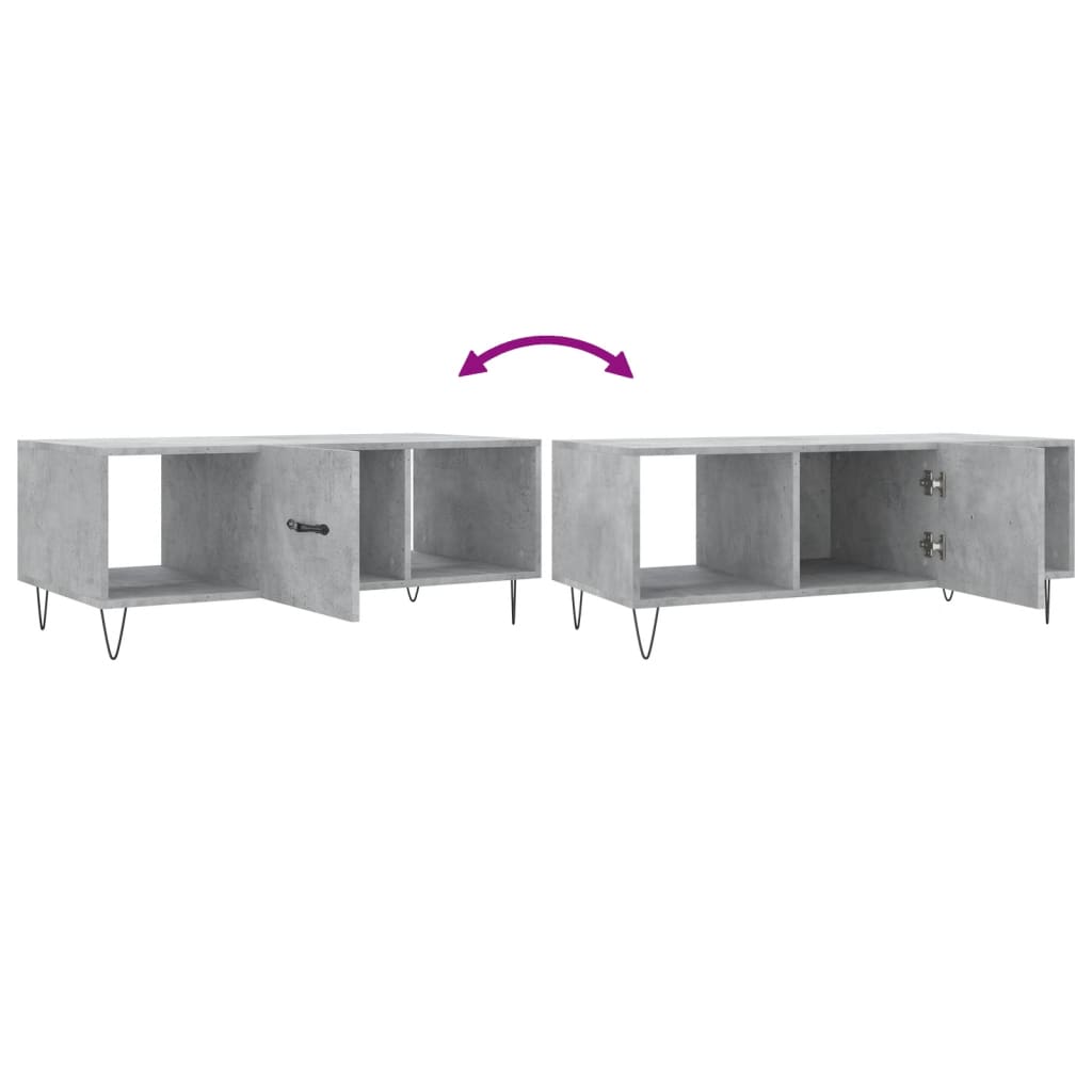 Couchtisch Betongrau 102x50x40 cm Holzwerkstoff - Pazzar.ch