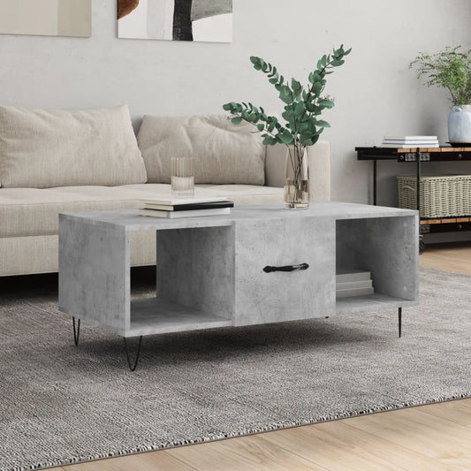 Couchtisch Betongrau 102x50x40 cm Holzwerkstoff - Pazzar.ch