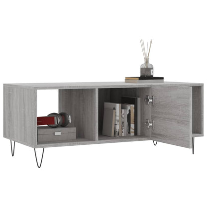 Couchtisch Grau Sonoma 102x50x40 cm Holzwerkstoff - Pazzar.ch