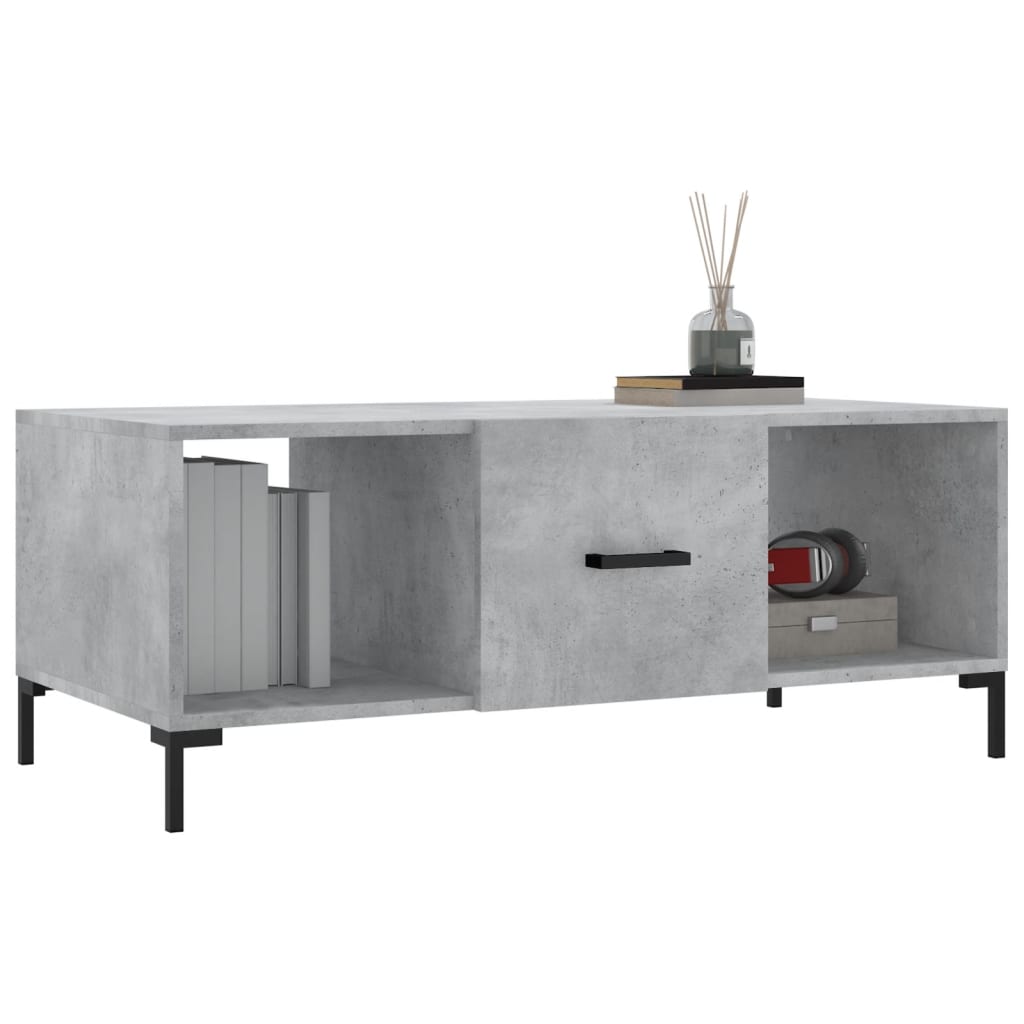 Couchtisch Betongrau 102x50x40 cm Holzwerkstoff - Pazzar.ch