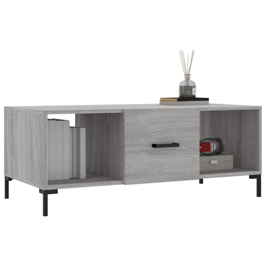 Couchtisch Grau Sonoma 102x50x40 cm Holzwerkstoff - Pazzar.ch