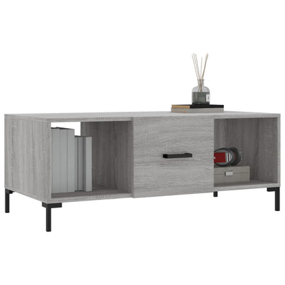 Couchtisch Grau Sonoma 102x50x40 cm Holzwerkstoff - Pazzar.ch