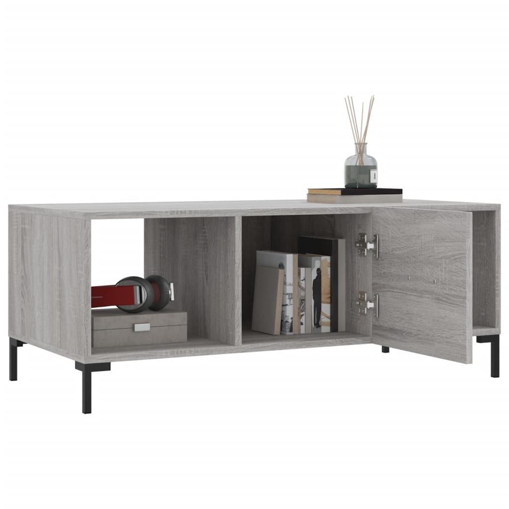 Couchtisch Grau Sonoma 102x50x40 cm Holzwerkstoff - Pazzar.ch