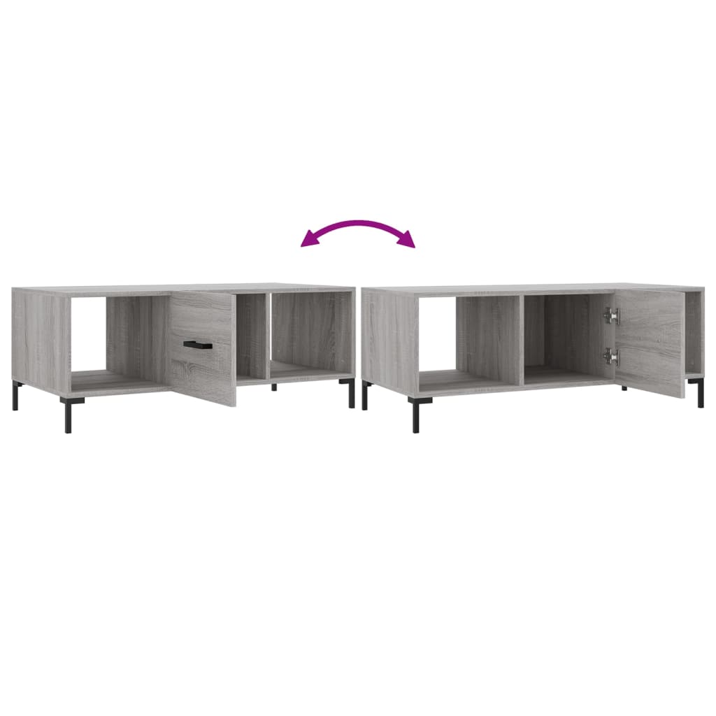 Couchtisch Grau Sonoma 102x50x40 cm Holzwerkstoff - Pazzar.ch