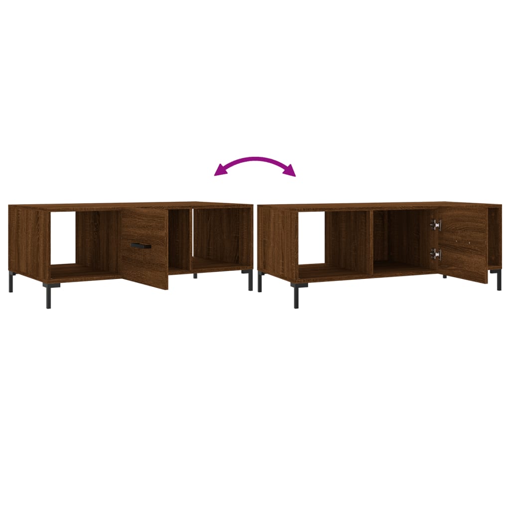 Couchtisch Braun Eichen-Optik 102x50x40 cm Holzwerkstoff - Pazzar.ch