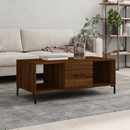 Couchtisch Braun Eichen-Optik 102x50x40 cm Holzwerkstoff - Pazzar.ch