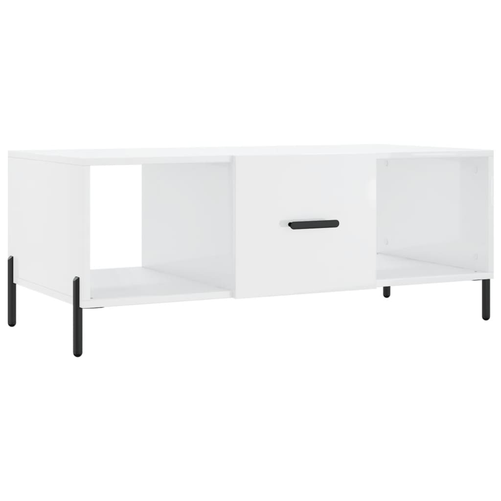 Couchtisch Hochglanz-Weiß 102x50x40 cm Holzwerkstoff - Pazzar.ch