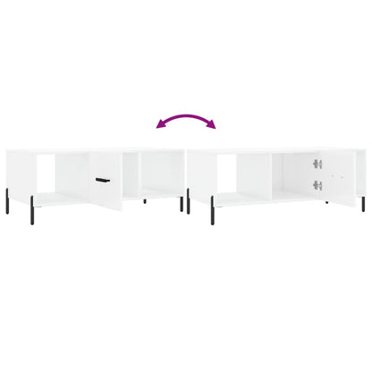 Couchtisch Hochglanz-Weiß 102x50x40 cm Holzwerkstoff - Pazzar.ch