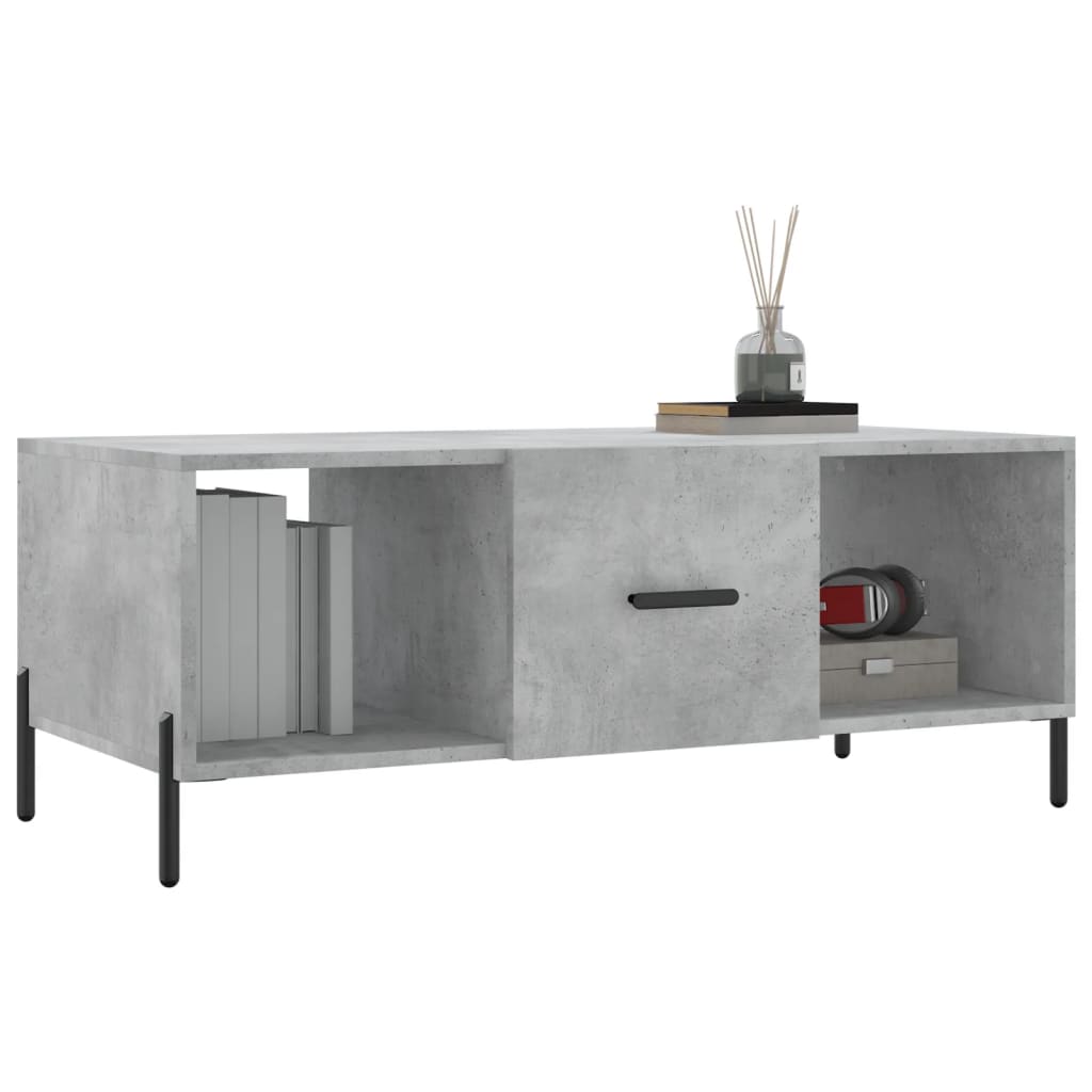 Couchtisch Betongrau 102x50x40 cm Holzwerkstoff - Pazzar.ch