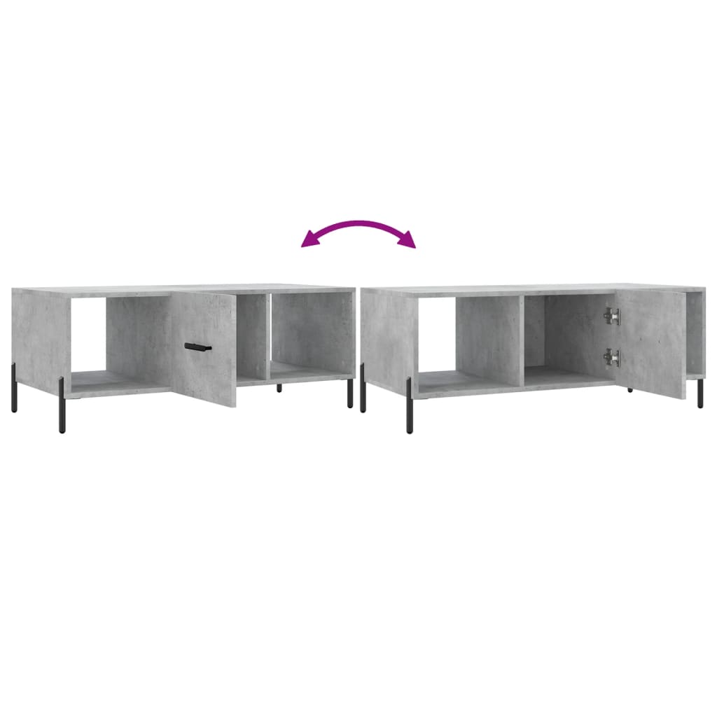 Couchtisch Betongrau 102x50x40 cm Holzwerkstoff - Pazzar.ch