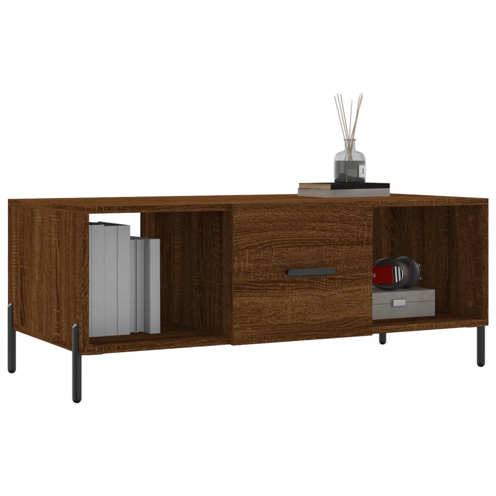 Couchtisch Braun Eichen-Optik 102x50x40 cm Holzwerkstoff - Pazzar.ch
