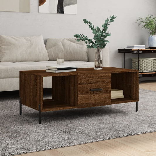 Couchtisch Braun Eichen-Optik 102x50x40 cm Holzwerkstoff - Pazzar.ch