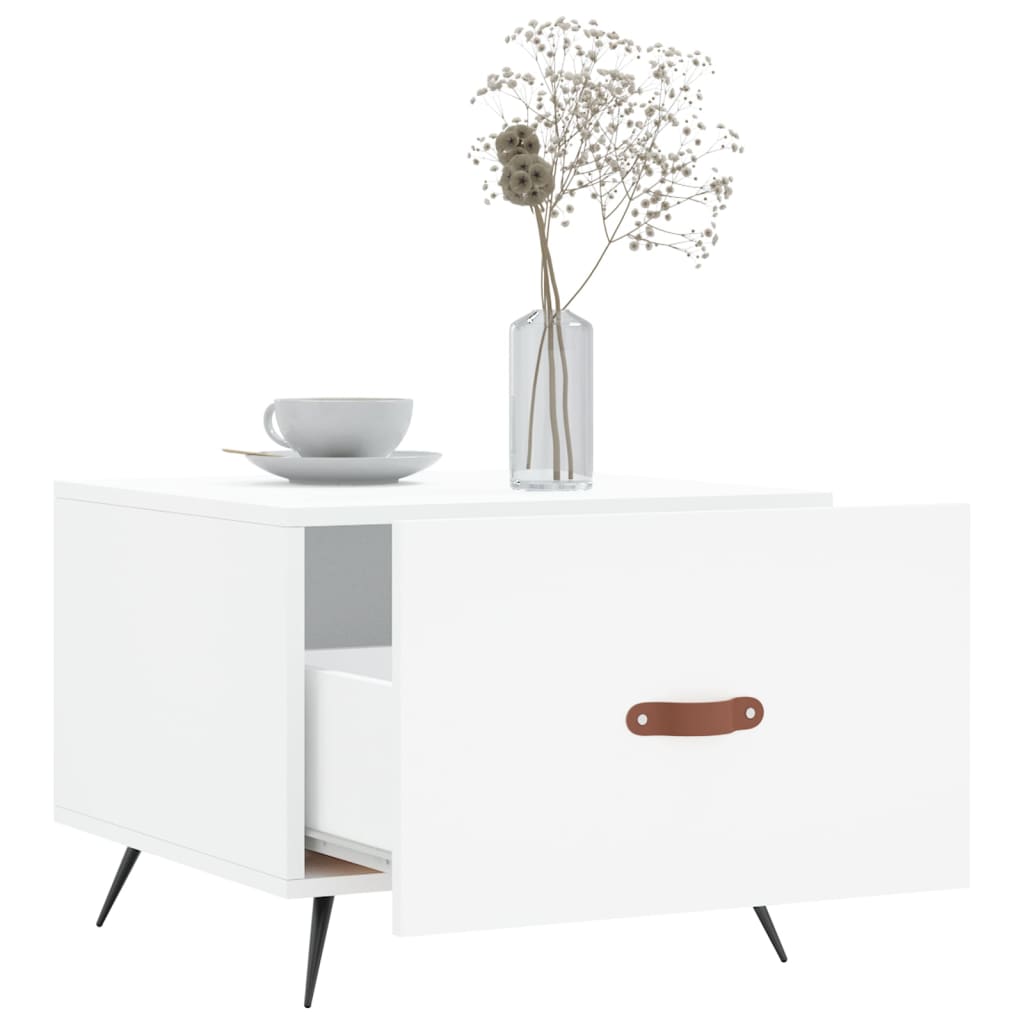 Couchtische 2 Stk. Weiß 50x50x40 cm Holzwerkstoff - Pazzar.ch