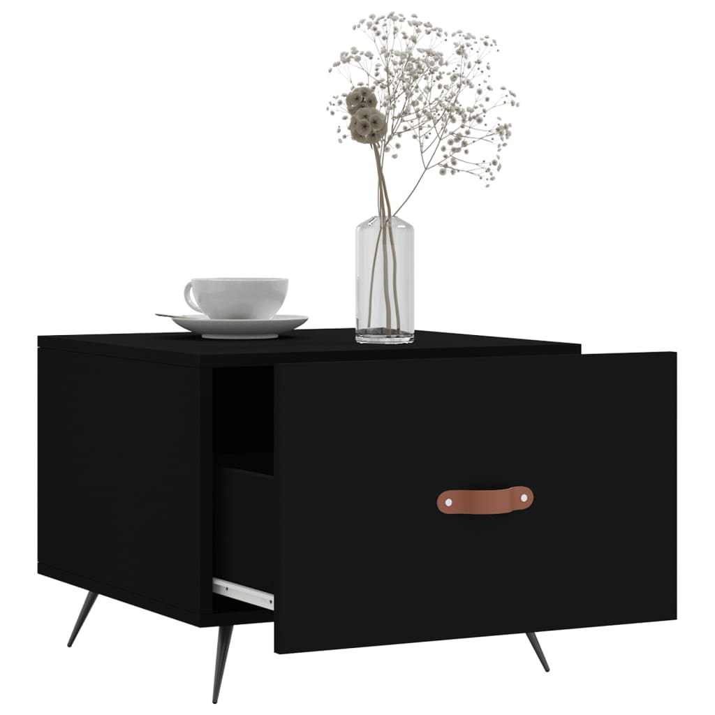 Couchtische 2 Stk. Schwarz 50x50x40 cm Holzwerkstoff - Pazzar.ch