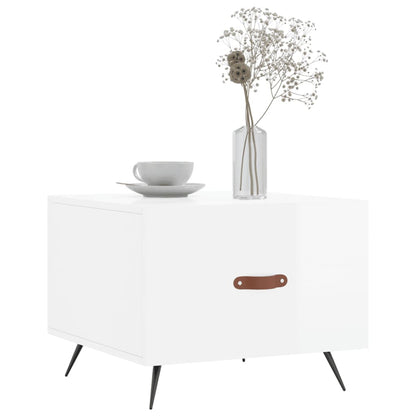 Couchtische 2 Stk. Hochglanz-Weiß 50x50x40 cm Holzwerkstoff - Pazzar.ch