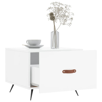 Couchtische 2 Stk. Hochglanz-Weiß 50x50x40 cm Holzwerkstoff - Pazzar.ch