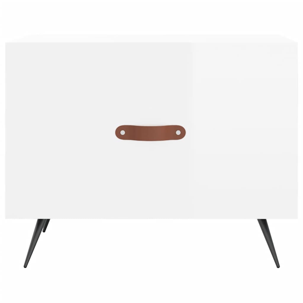 Couchtische 2 Stk. Hochglanz-Weiß 50x50x40 cm Holzwerkstoff - Pazzar.ch