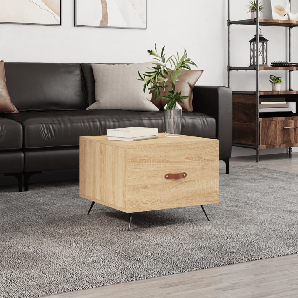 Couchtisch Sonoma-Eiche 50x50x40 cm Holzwerkstoff - Pazzar.ch