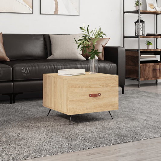 Couchtisch Sonoma-Eiche 50x50x40 cm Holzwerkstoff - Pazzar.ch