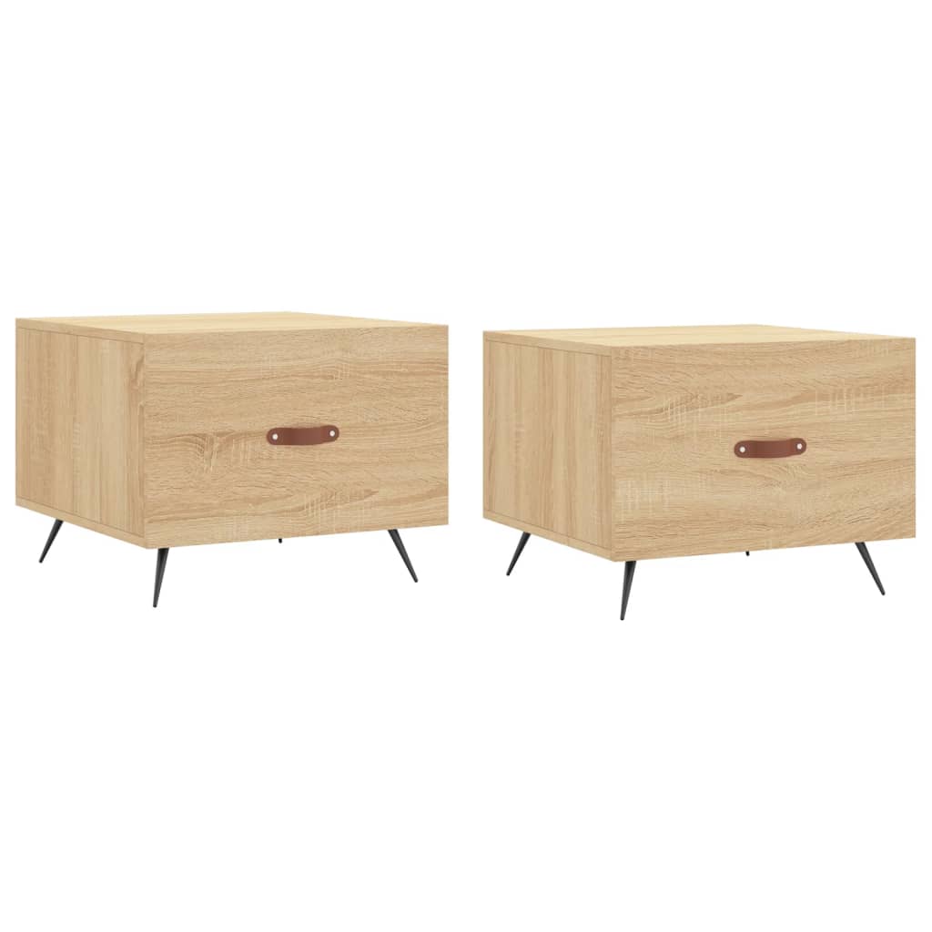 Couchtische 2 Stk. Sonoma-Eiche 50x50x40 cm Holzwerkstoff - Pazzar.ch
