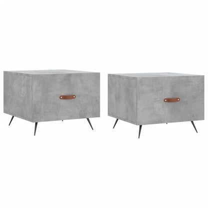 Couchtische 2 Stk. Betongrau 50x50x40 cm Holzwerkstoff - Pazzar.ch