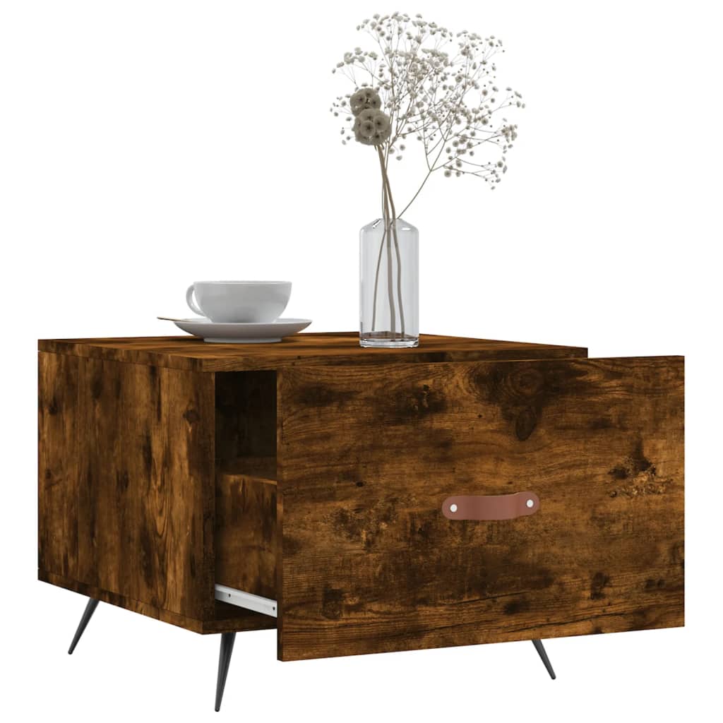 Couchtische 2 Stk. Räuchereiche 50x50x40 cm Holzwerkstoff - Pazzar.ch
