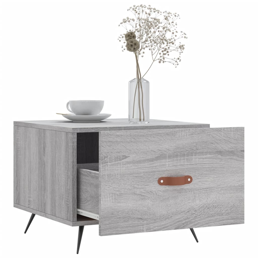 Couchtisch Grau Sonoma 50x50x40 cm Holzwerkstoff - Pazzar.ch