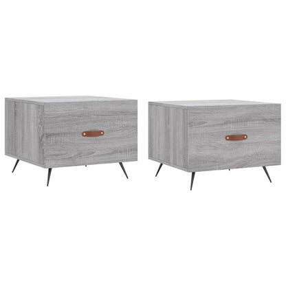 Couchtische 2 Stk. Grau Sonoma 50x50x40 cm Holzwerkstoff - Pazzar.ch