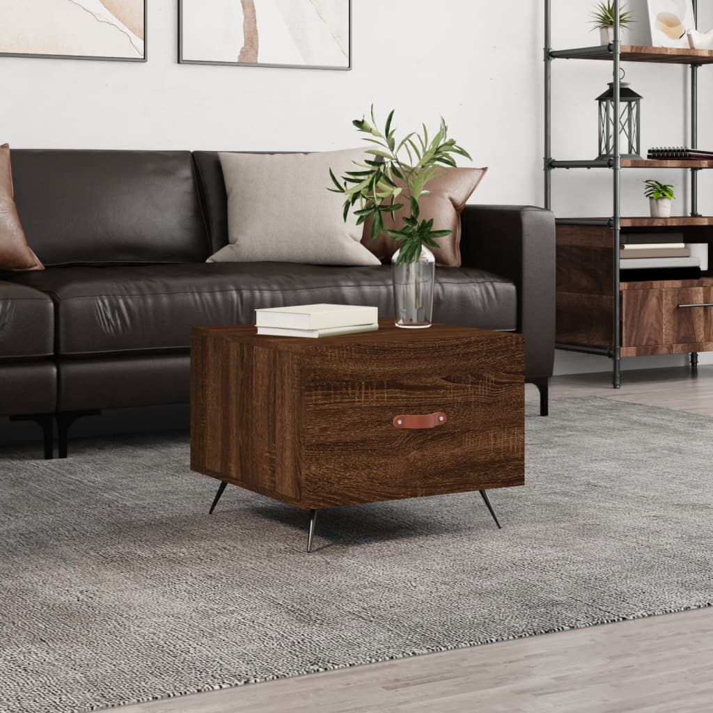 Couchtisch Braun Eichen-Optik 50x50x40 cm Holzwerkstoff - Pazzar.ch