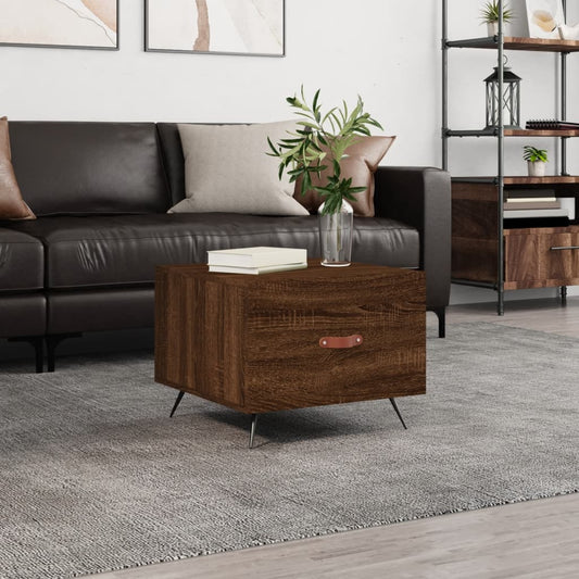 Couchtisch Braun Eichen-Optik 50x50x40 cm Holzwerkstoff - Pazzar.ch