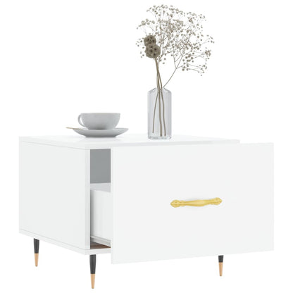 Couchtische 2 Stk. Hochglanz-Weiß 50x50x40 cm Holzwerkstoff - Pazzar.ch