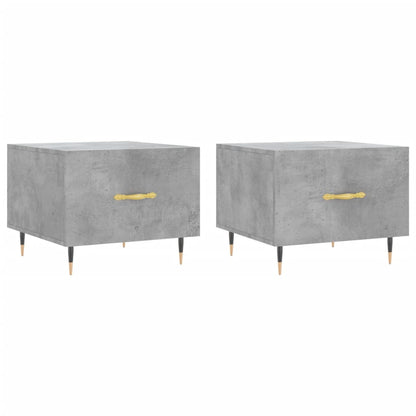 Couchtische 2 Stk. Betongrau 50x50x40 cm Holzwerkstoff - Pazzar.ch