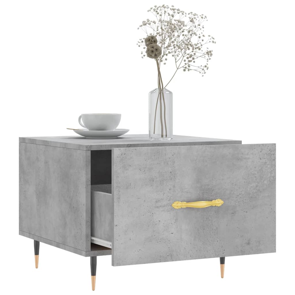 Couchtische 2 Stk. Betongrau 50x50x40 cm Holzwerkstoff - Pazzar.ch