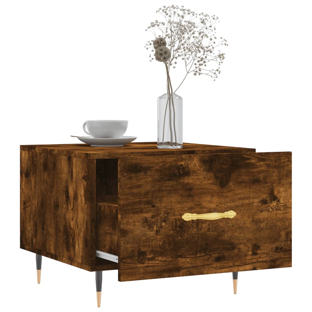 Couchtische 2 Stk. Räuchereiche 50x50x40 cm Holzwerkstoff - Pazzar.ch