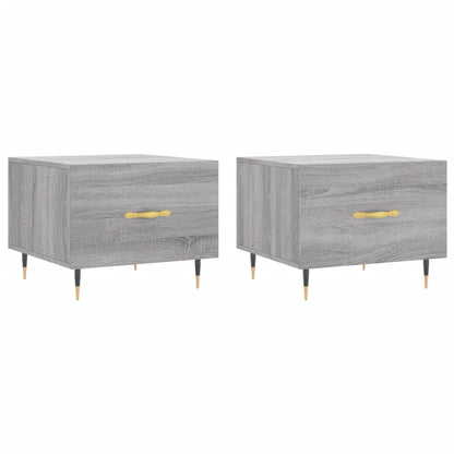Couchtische 2 Stk. Grau Sonoma 50x50x40 cm Holzwerkstoff - Pazzar.ch