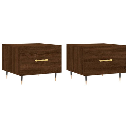 Couchtische 2 Stk. Braun Eichen-Optik 50x50x40 cm Holzwerkstoff - Pazzar.ch