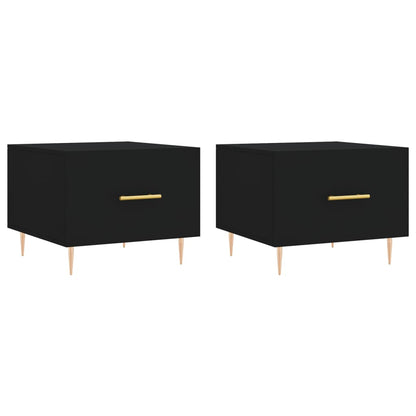 Couchtische 2 Stk. Schwarz 50x50x40 cm Holzwerkstoff - Pazzar.ch