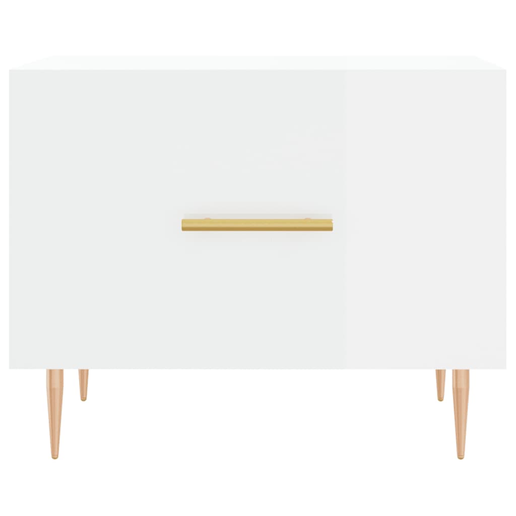 Couchtisch Hochglanz-Weiß 50x50x40 cm Holzwerkstoff - Pazzar.ch