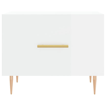 Couchtisch Hochglanz-Weiß 50x50x40 cm Holzwerkstoff - Pazzar.ch