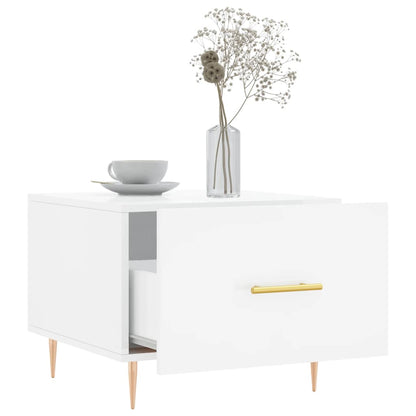 Couchtische 2 Stk. Hochglanz-Weiß 50x50x40 cm Holzwerkstoff - Pazzar.ch